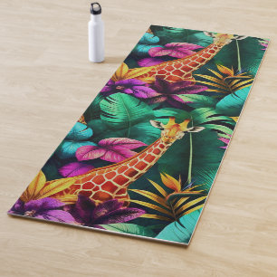 Giraffe Jungle Dreams Seamless Surface Pattern Yoga Mat