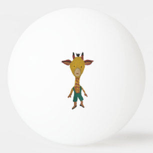 Giraffe Jungle Friends Baby Animal Water Colour Ping Pong Ball
