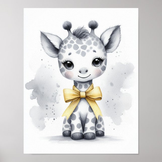 Giraffe Jungle Nursery Wall Art (Front)
