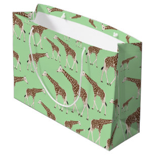 Giraffe Jungle Safari Animal Large Gift Bag