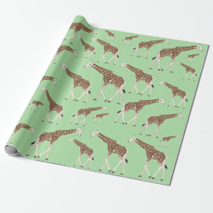 Giraffe Jungle Safari Animal Wrapping Paper