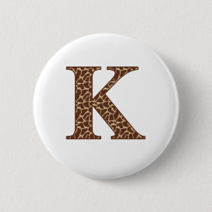 Giraffe K 6 Cm Round Badge