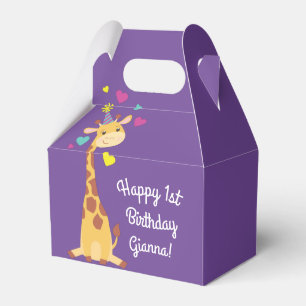 Giraffe Kids Birthday Party Cute Favour Box