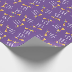 Giraffe Kids Birthday Party Cute Wrapping Paper