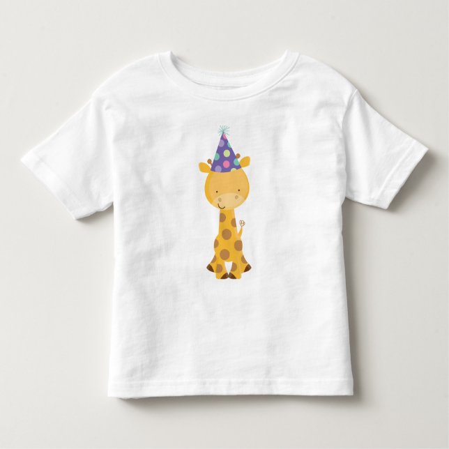 Giraffe Kids Birthday Toddler T-Shirt (Front)