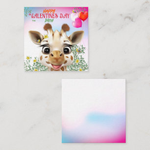 Giraffe Kids Classroom Valentine Cards
