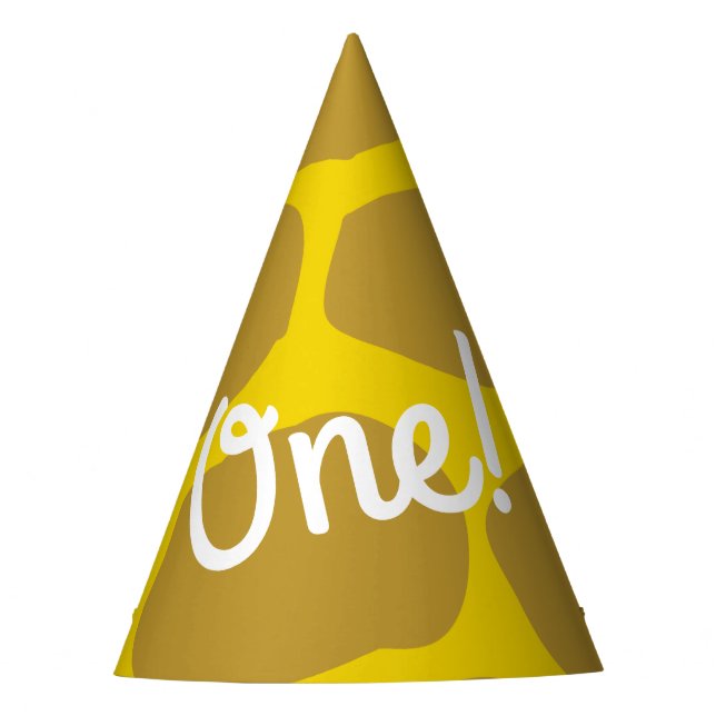 Giraffe Kid's Safari Birthday Party Hat (Front)