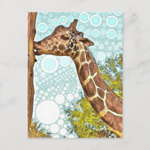 Giraffe Kiss Postcard