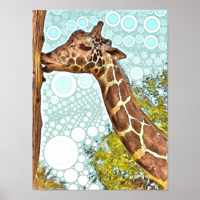 Giraffe Kiss Poster (Front)