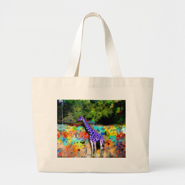 Giraffe Large Tote Bag (Front)