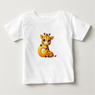 Giraffe Letter G Baby T-Shirt