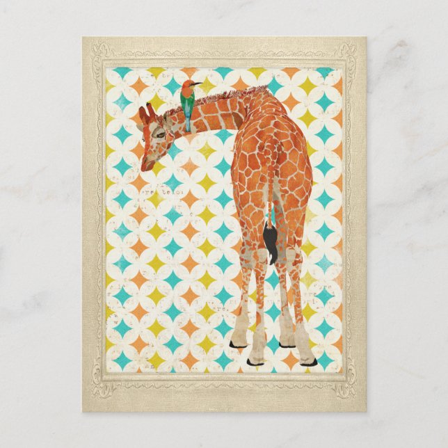 Giraffe & Little Bird Postcard (Front)