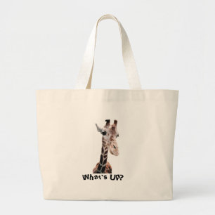Giraffe Look Large Tote Bag