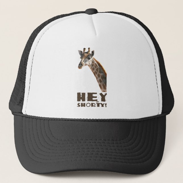 Giraffe looking at you, tall guy - yes shorty! trucker hat (Front)
