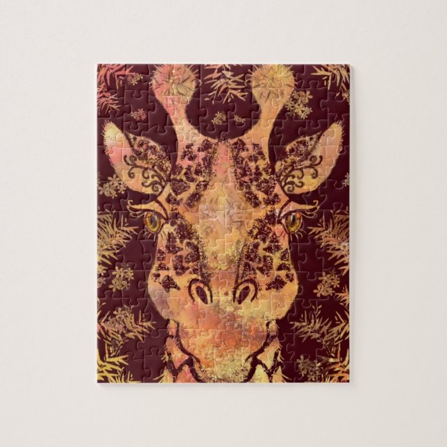 Giraffe Looking Puzzle - Painting (Vertical)