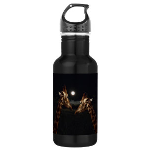 Giraffe Love In The Moonlight, 532 Ml Water Bottle