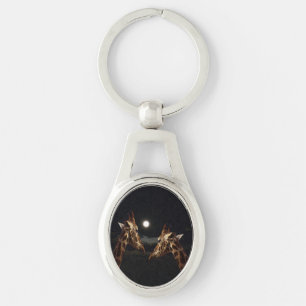 Giraffe Love In The Moonlight, Key Ring