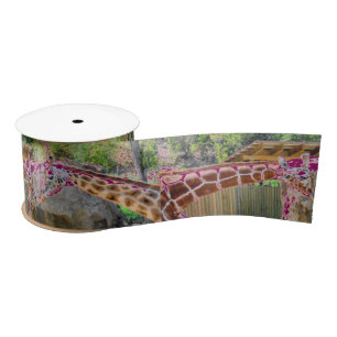 Giraffe Love Satin Ribbon