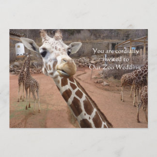 Giraffe love Wedding Invitations
