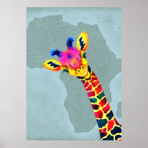 Giraffe Lover Baby Giraffe Peekaboo Poster