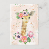 Giraffe Lover Baby Giraffe With Flower