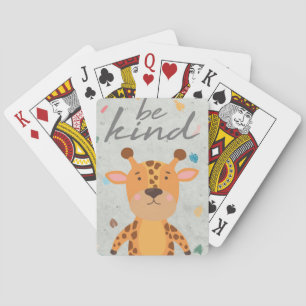 Giraffe Lover Be Kind Like A Giraffe Playing Cards