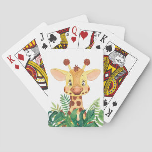 Giraffe Lover Cute Baby Giraffe Playing Cards