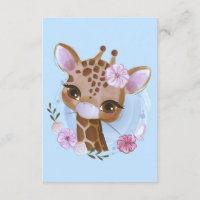 Giraffe Lover Cute Baby Giraffe With Flower