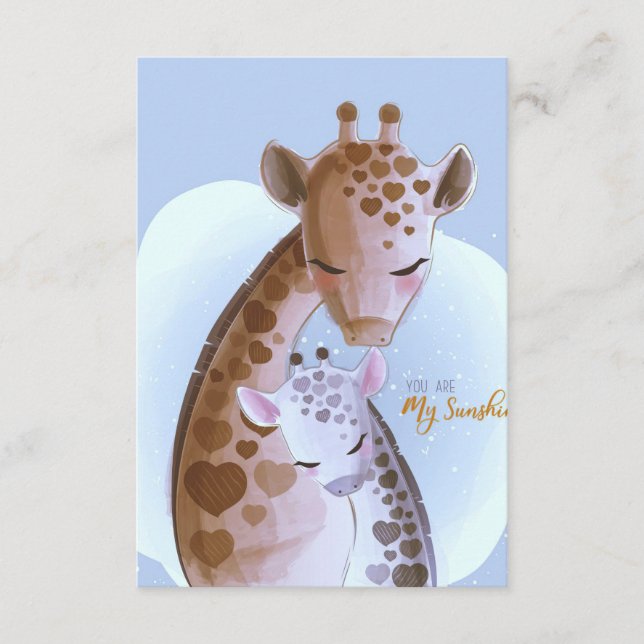 Giraffe Lover Cute Giraffes Enclosure Card (Front)