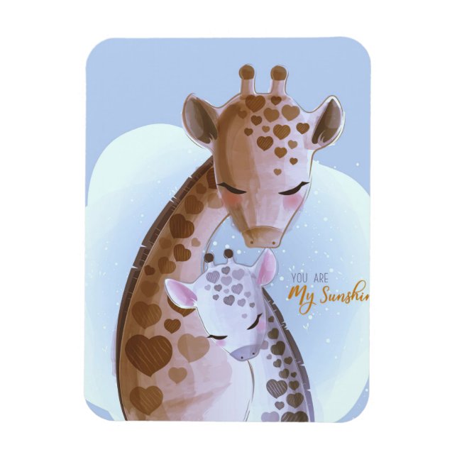 Giraffe Lover Cute Giraffes Magnet (Vertical)