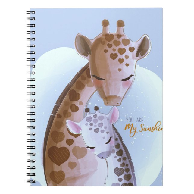 Giraffe Lover Cute Giraffes Notebook (Front)