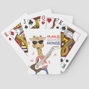 Giraffe Lover Giraffe Guitar Make Some Noise Playing Cards