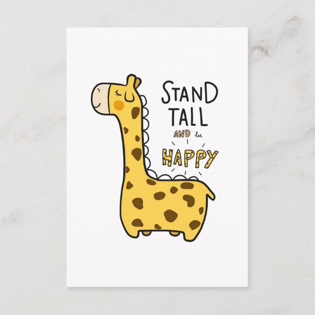 Giraffe Lover Giraffe Stand Tall Enclosure Card (Front)