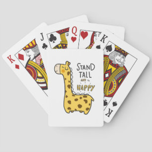 Giraffe Lover Giraffe Stand Tall Playing Cards