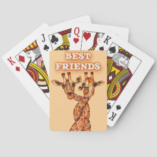 Giraffe Lover Giraffes Africa Best Friends Playing Cards