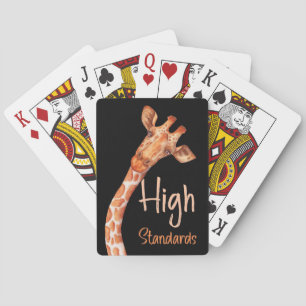 Giraffe Lover Giraffes Africa High Standards Playing Cards
