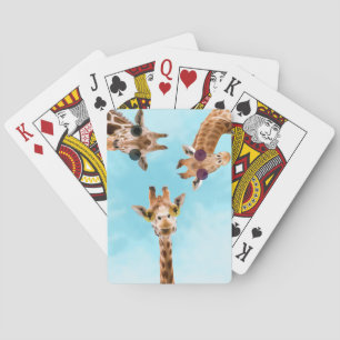 Giraffe Lover Three Giraffe Brothers Playing Cards