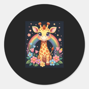 Giraffe Lovers T-Shirt Classic Round Sticker