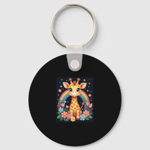 Giraffe Lovers T-Shirt Key Ring