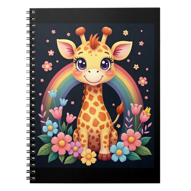 Giraffe Lovers T-Shirt Notebook (Front)