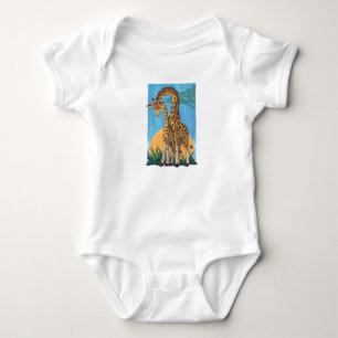 Giraffe Mama and Baby Bodysuit