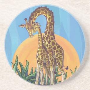 Giraffe Mama and Baby Coaster