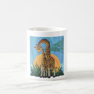 Giraffe Mama and Baby Coffee Mug