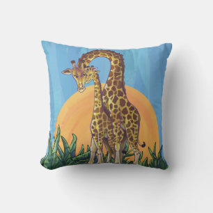 Giraffe Mama and Baby Cushion