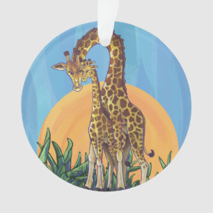 Giraffe Mama and Baby Ornament