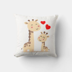 Giraffe Mami und Kind  Cushion