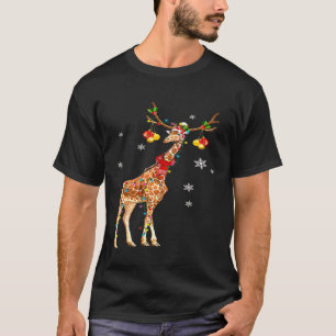 Giraffe Merry Christmas Ornaments Pyjamas T-Shirt