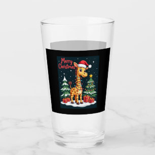 Giraffe Merry Christmas Tree Lighting Santa Giraff Glass