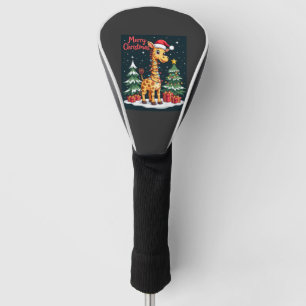 Giraffe Merry Christmas Tree Lighting Santa Giraff Golf Head Cover