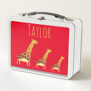 Giraffe Metal Lunch Box
